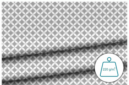 Tesatura impermeabila, material pentru tapiterie de exterior, 160x200 cm, pretabil fata de masa gradina, Grey geometric rhombus [3]