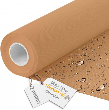 materiale textile - Tesatura impermeabila, material pentru tapiterie de exterior, 160x100 cm, pretabil fata de masa gradina, bej