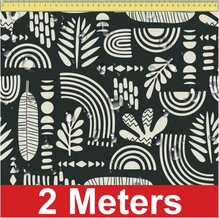 Tesatura impermeabila, material pentru tapiterie de exterior, 160x200 cm, pretabil fata de masa gradina, arta abstracta [1]