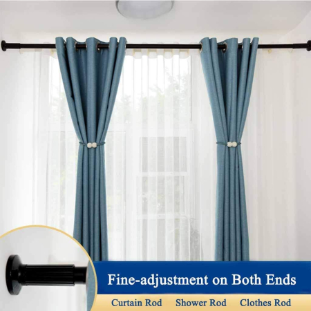 Tija telescopica din otel, neagra, 178cm-227 cm, fara gaurire [3]