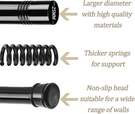 Tije telescopice, extensibile, set 2 bucati 67-85cm Argintii [2]