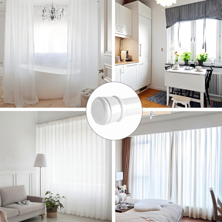 Tije telescopice, extensibile, set 6 bucati de 25 cm 75-175cm Argintii [6]