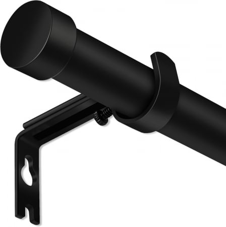 tije perdele - Tija telescopica, extensibila, 76-114cm cu console, neagra
