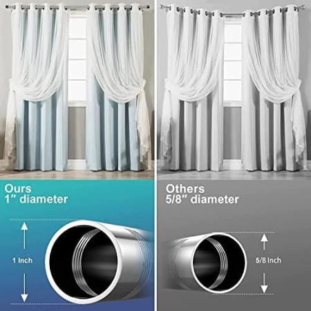 Tija telescopica extra lunga, extensibila, 76-157 cm cu console, diametru 2,54 cm, argintie [4]