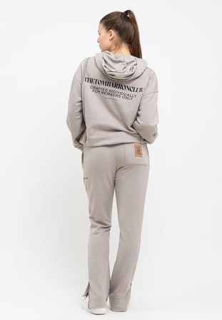 Trening crem pentru femei,  pantaloni si bluza cu maneci lungi, M [5]