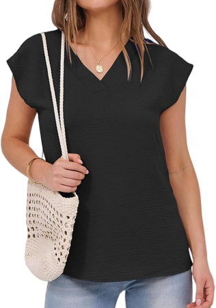 Tricou negru Damă Fără Mâneci, Poliester, Croi Casual, pentru Vară, M [4]