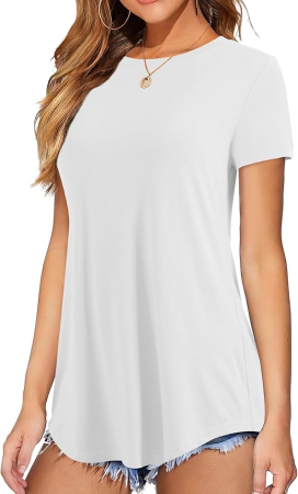 TRICOURI - Tricou alb de vară pentru femei, lejer, respirabil, XL