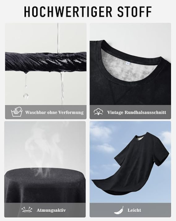 Tricou de vară pentru barbati,  bumbac, negru XL [3]