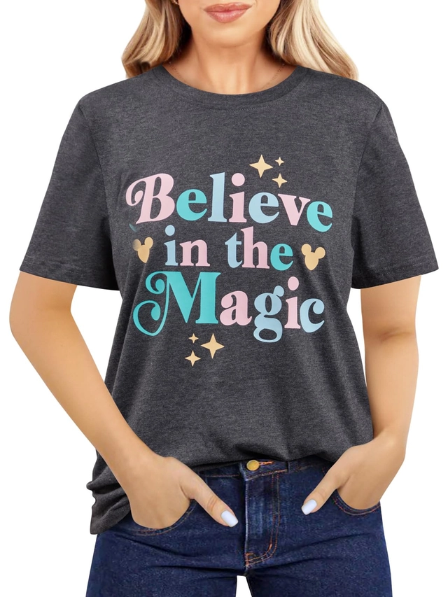 IMBRACAMINTE - Tricou de vară pentru femei,  gri Believe in The Magic M