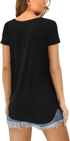 Tricou de vară pentru femei, negru S [2]
