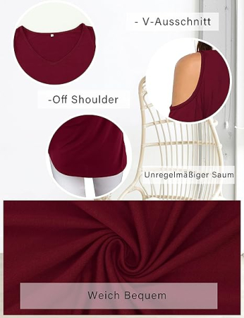 Tricou de vară cu umerii goi pentru femei,  Gri L [2]