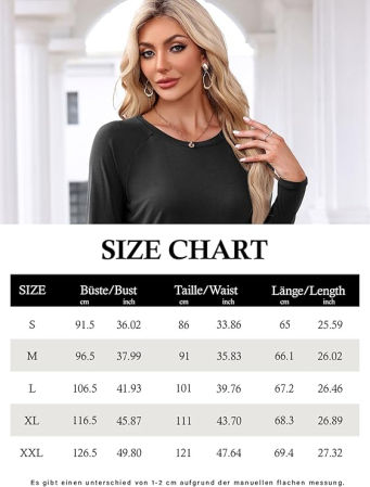 Tricou de vară pentru femei, cu maneca lunga,  Negru 2XL [5]