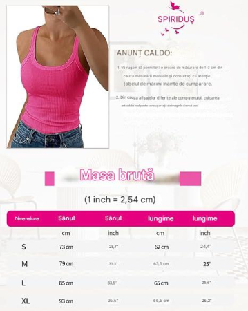 Top pentru femei, elastic, mulat, simplu  Negru XL [1]