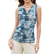 Tricouri dama - Tricou de vară pentru femei, fara maneci, albastru 2XL