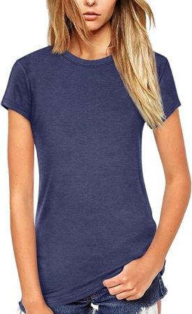 Tricouri dama - Tricou de vară pentru femei,  Albastru 2XL