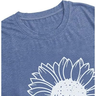 Tricou de vară pentru femei, imprimeu floral, albastru L [2]