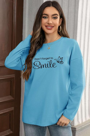 Bluza de vară pentru femei,  albastra cu model S [1]