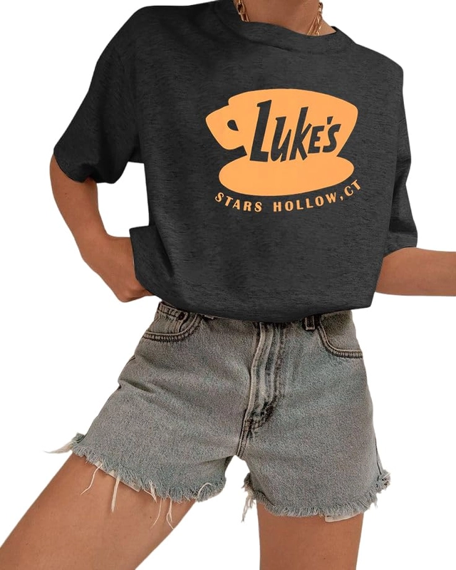 Tricouri dama - Tricou de vară pentru femei,  gri cu model S