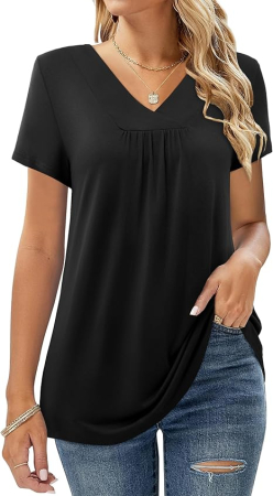 Tricouri dama - Tricou de vară pentru femei,  Negru S