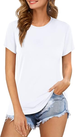 Tricouri dama - Tricou de vară pentru femei,  alb S