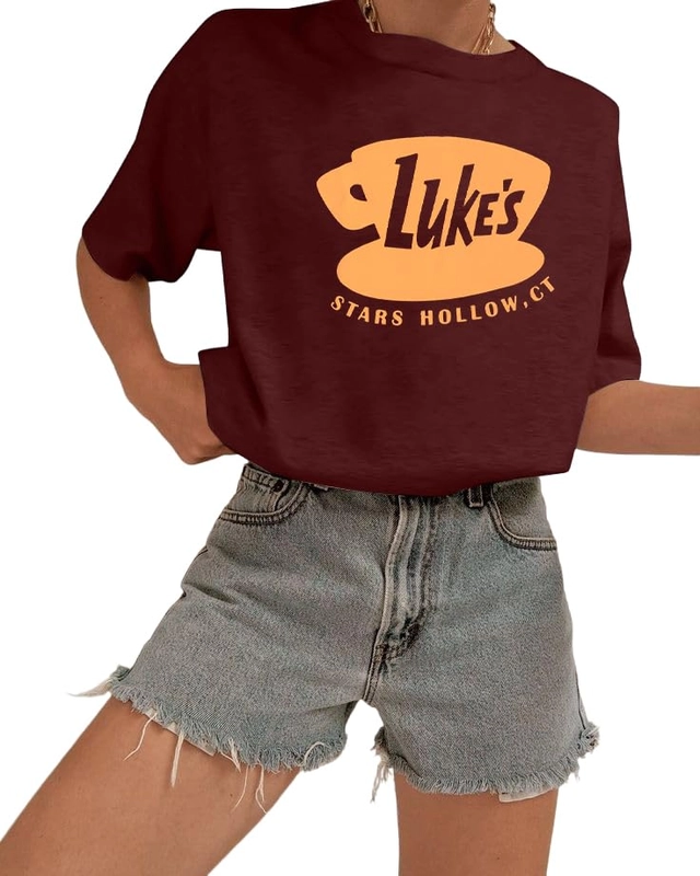 Tricouri dama - Tricou de vară pentru femei,  rosu cu model S