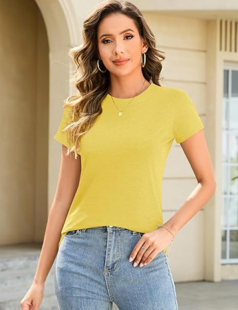 Tricou de vară pentru femei,  Galben 2XL [1]