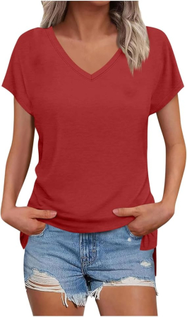 Tricouri dama - Tricou de vară pentru femei,  rosu S