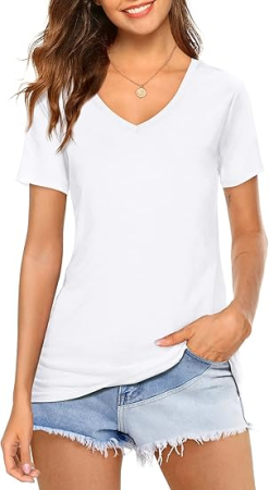 Tricouri dama - Tricou de vară pentru femei, alb 2XL