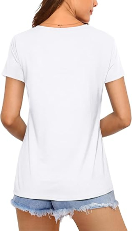 Tricou de vară pentru femei, alb 2XL [2]