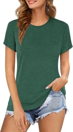 Tricouri dama - Tricou de vară pentru femei,  verde 2XL