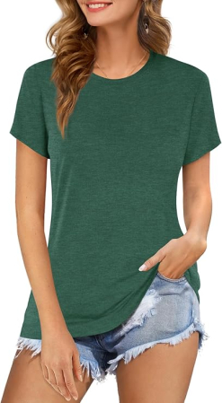Tricouri dama - Tricou de vară pentru femei,  verde S