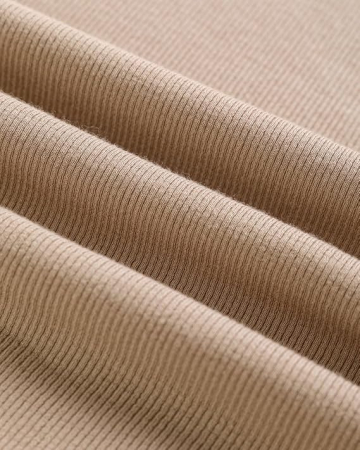Tricou mulat, cu dungi, slim fit, de vară, cu guler rotund, mânecă scurtă, elastic S bej [1]