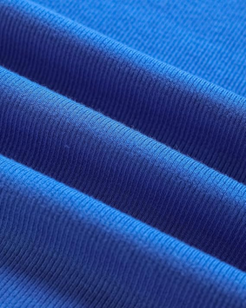 Tricou mulat, cu dungi, slim fit, de vară, cu guler rotund, mânecă scurtă, elastic S albastru [1]