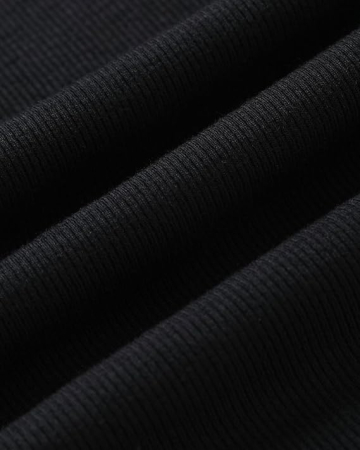 Tricou mulat, cu dungi, slim fit, de vară, cu guler rotund, mânecă scurtă, elastic M negru [1]