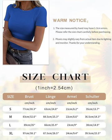 Tricou mulat, cu dungi, slim fit, de vară, cu guler rotund, mânecă scurtă, elastic L albastru [3]