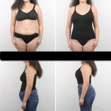 Body mulat cu sutien pentru modelare corporala femei, alb + albastru, XL [2]