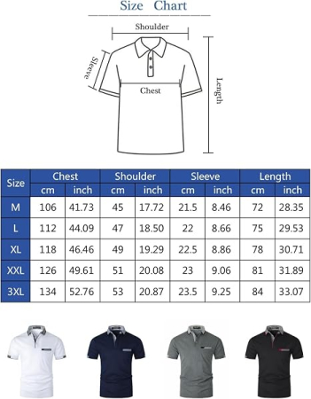 Tricou gri Polo barbati, Mânecă Scurtă, Regular Fit, Casual Golf, L [5]
