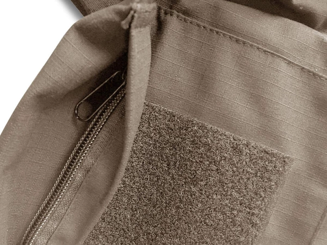 Tricou tactic de camuflaj cu fermoar 1/4, respirabil, cu guler ridicat, kaki XL [1]