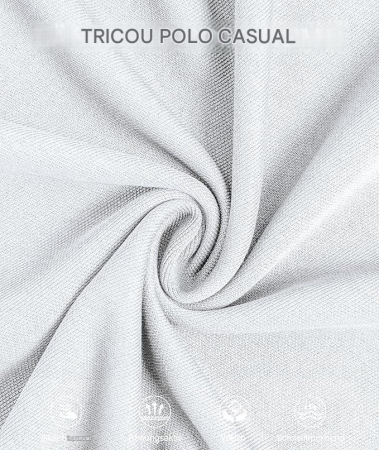 Tricou polo de vara pentru barbati, respirabil, alb L [4]