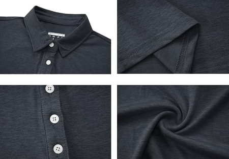 Tricou Polo negru Damă MAGCOMSEN, Mânecă Scurtă, Uscare Rapidă, Golf și Tenis,  M [5]