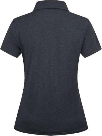 Tricou Polo negru Damă MAGCOMSEN, Mânecă Scurtă, Uscare Rapidă, Golf și Tenis,  M [4]