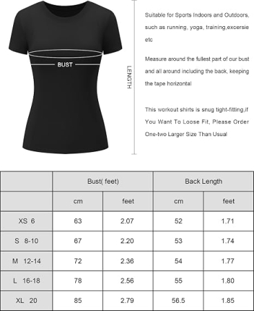 Tricouri Sport Damă, 85% Poliester, 15% Spandex, Elastice și Respirabile, Slim Fit,2 buc S [4]