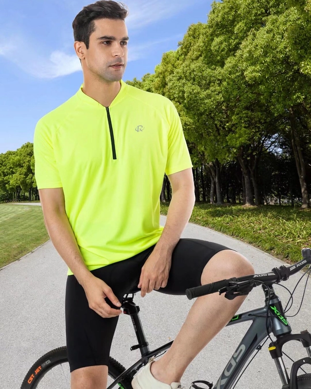 Tricou sport respirabil pentru barbati,  fermoar 1/4, buzunar spate, S [2]