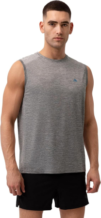 Tricouri barbati - Maiou sport respirabil pentru barbati, elastic, gri XL