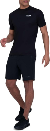 Tricouri sport respirabile pentru barbati, elastice, M 2 buc albastru/negru [2]