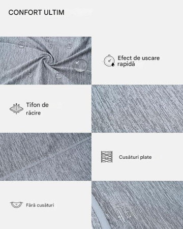 Maiou sport respirabil pentru barbati, elastic, gri XL [3]