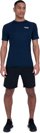 Tricouri sport respirabile pentru barbati, elastice, XL set 2 buc albastru/negru [5]