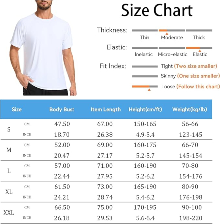 Tricou sport respirabil pentru barbati, elastic, protectie UV, alb XL [4]
