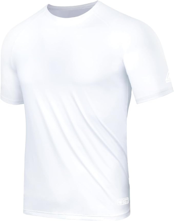 TRICOURI - Tricou sport respirabil pentru barbati, elastic, protectie UV, alb 2XL