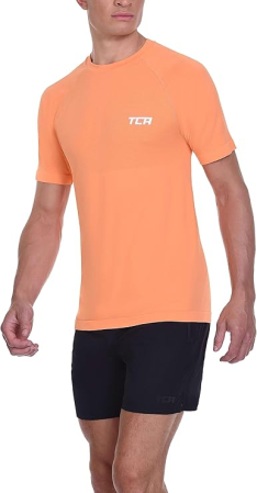 Tricouri barbati - Tricou sport respirabil pentru barbati, elastic, portocaliu M